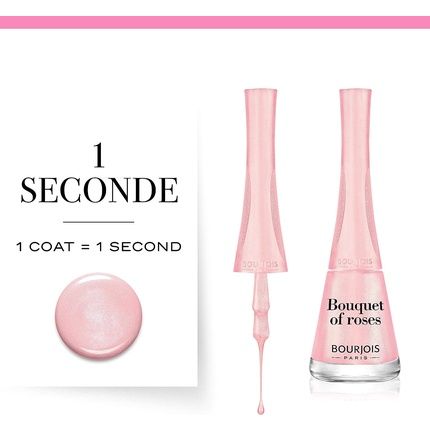 Bourjois 1 Second Nail Polish 013 Bouquet Of Roses 9Ml - Image 3