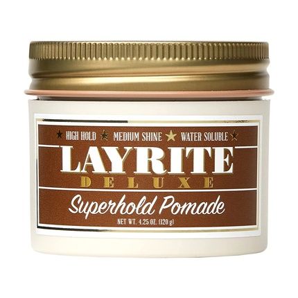 Layrite Superhold Pomade 120G Strong Hold Water Soluble Medium Shine