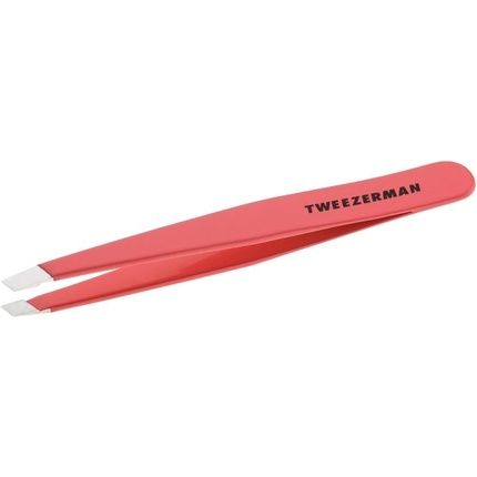 Tweezerman Slant Tip Eyebrow Tweezer Stainless Steel Geranium