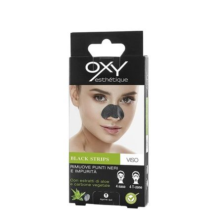 Oxy Black Strips Face With Aloe Extracts And Plant Charcoal 8 Strips
