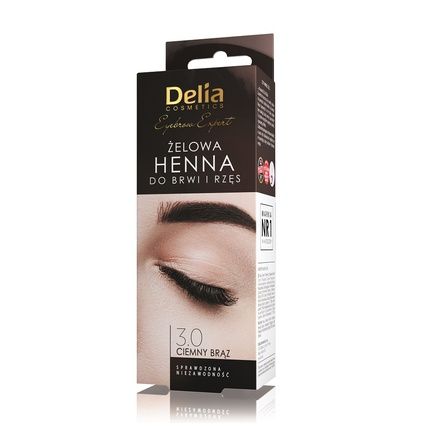 Delia Eyebrow And Eyelash Gel Henna 3.0 Dark Brown 15Ml