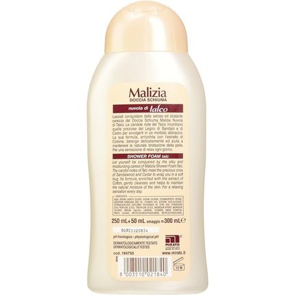 Malizia Shower Foam Talcum Cloud 250Ml
