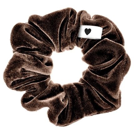 Bellody Velvet Scrunchies - Soft, Strong Hold, Exclusive Colors 1 Piece Mocha Brown