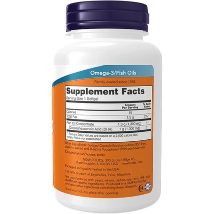 Now Foods Dha-1000 Brain Support Softgels 90