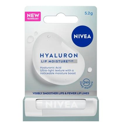 Nivea Hyaluron Lip Moisture Plus Transparent Moisturizing Lip Balm 5.2G