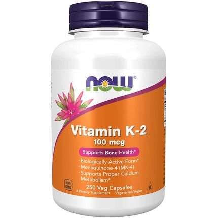 100Mcg Vitamin K-2 250 Veg Capsules