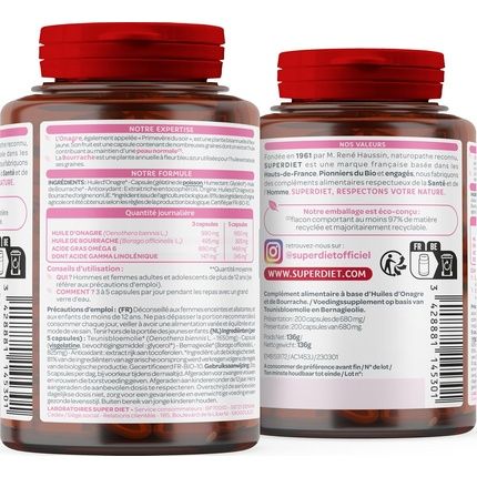 Superdiet Evening Primrose Oil Skin Beauty Phytotherapy