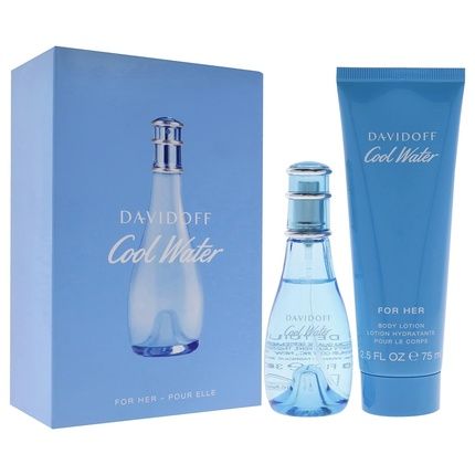 Davidoff Cool Water 1Oz Edt Spray 2.5Oz Body Lotion Women - Image 3
