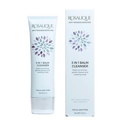 Rosalique 3 In 1 Balm Cleanser For Sensitive Redness-Prone Skin Gentle Makeup Remover Luxurious Cleanser & Soothing Mask