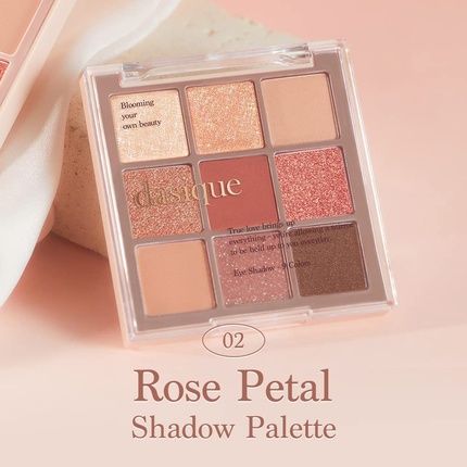 Dasique Shadow Palette No. 02 Rose Petal Cruelty-Free 9 Blendable Shades
