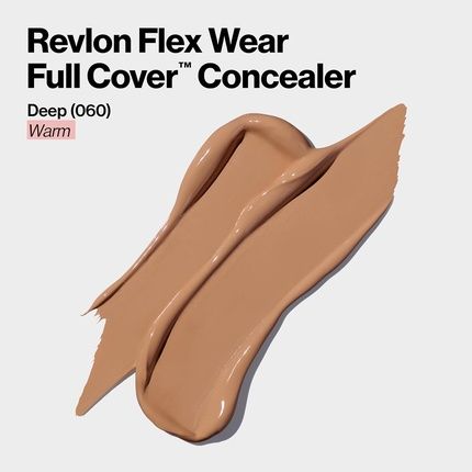 Revlon Colorstay Flex Wear Full Cover Non-Creasing Concealer With Hyaluronic Acid And Vitamin E 0.34 Fl Oz 060 Deep