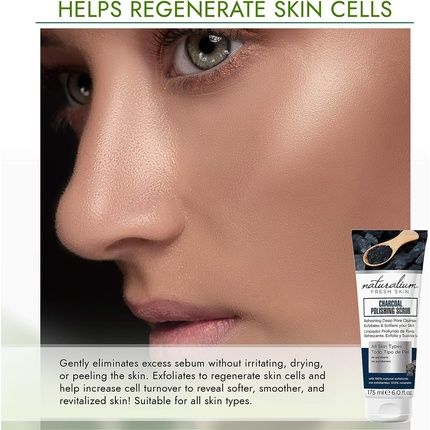 Naturalium Fresh Skin Charcoal Polishing Scrub 175Ml - Image 3