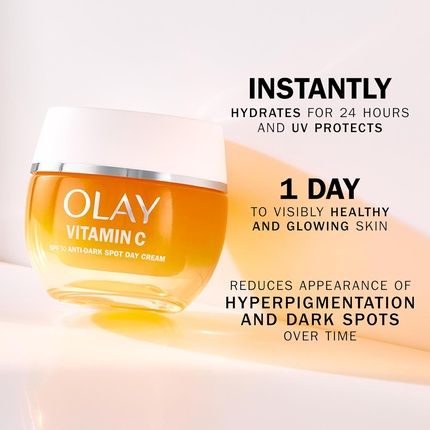 Olay Vitamin C Face Moisturizer Day Cream Spf 30 With Niacinamide 99% Purity Brightening Skin Care 50Ml - Image 3