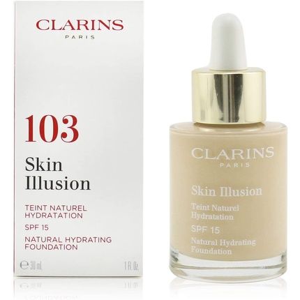 Clarins Skin Illusion Natural Hydrating Foundation 103 Ivory 30Ml - Image 3