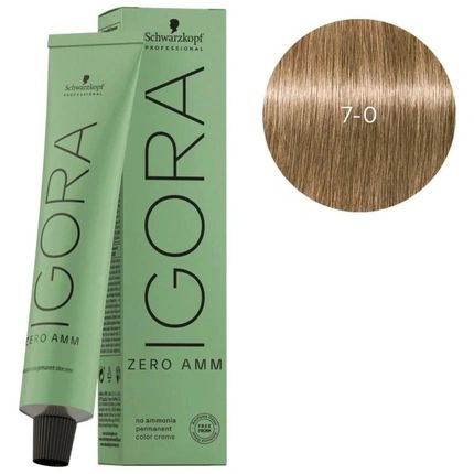Schwarzkopf Igora Zero Amm 7-0 Medium Blonde Natural 60Ml