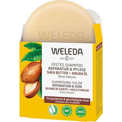 Weleda Organic Solid Shampoo Repair & Care Natural Cosmetics Hair Care Soap