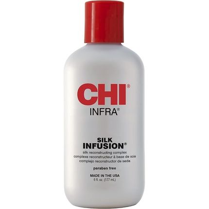 Chi Silk Infusion Leave-In Hair Serum For Dry Damaged Hair Heat Protectant For All Hair Types Pre-Styling Hair Oil For Repair Strengthening And Moisturizing 177Ml
