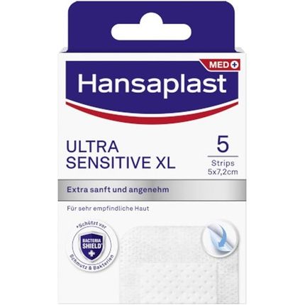 Hansaplast Ultra Sensitive Wound Dressing Xl 5X7.2Cm - Pack Of 5