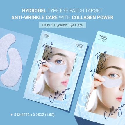 Tenzero Rejuvenating Hydrogel Eye Patch With Collagen 10 Patches 5 Pairs