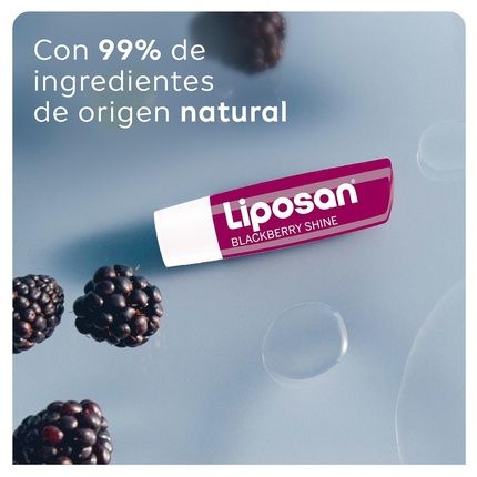 Liposan Blackberry Shine 4.8G Raspberry Lip Balm Moisturizing Lip Balm For Beautiful Soft Juicy Lips