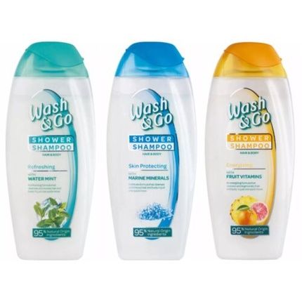 Trio Wash & Go Energizing Skin Protecting Refreshing Shower Shampoo 250Ml