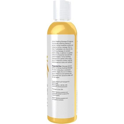 Now Solutions Arnica Relief Massage Oil Therapeutic And Soothing On Sore Achy Muscles 8Oz