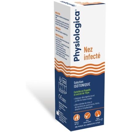 Gifrer Physiologica Isotonic Solution Infected Nose Spray 20Ml