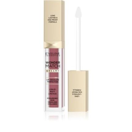 Eveline Wonder Match Liquid Matte Lipstick With Long-Lasting Formula And Hyaluronic Acid