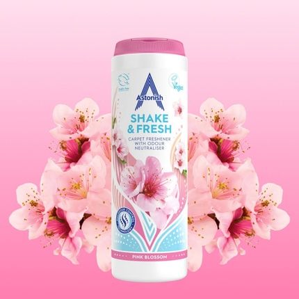 Astonish Shake & Fresh Carpet Freshener Pink Blossom 350G