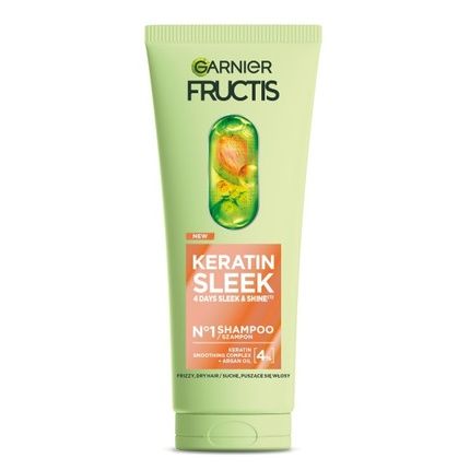 Garnier Fructis Keratin Sleek Shampoo For Dry And Frizzy Hair 200Ml