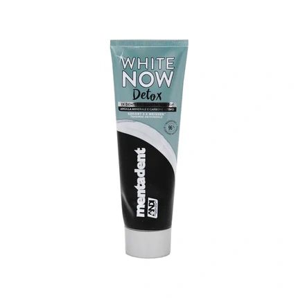 Mentadent White Now Detox Charcoal Toothpaste With Mineral Clay And Activated Charcoal 75Ml