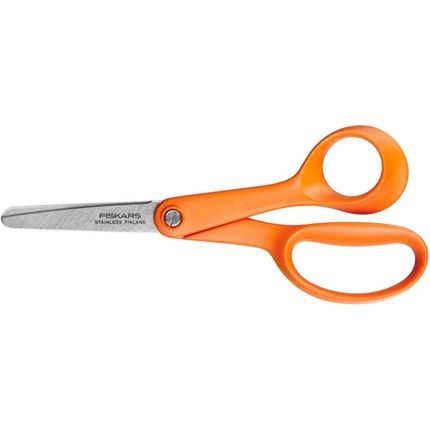 Fiskars Children'S Scissors For 6+ Years Total Length: 13Cm Stainless Steel Blades/Plastic Handles Orange Classic 1005166 13.4 X 1 X 5.6 Cm
