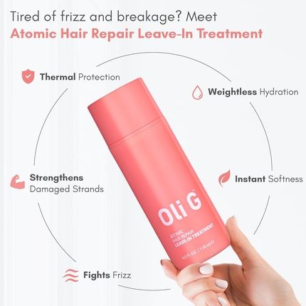 Oli G Atomic Hair Repair Leave-In Treatment For Women Anti-Frizz - Image 3