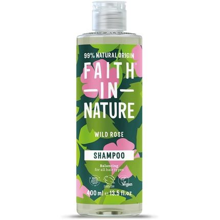Faith In Nature Natural Wild Rose Restoring Shampoo 400Ml - For All Hair Types