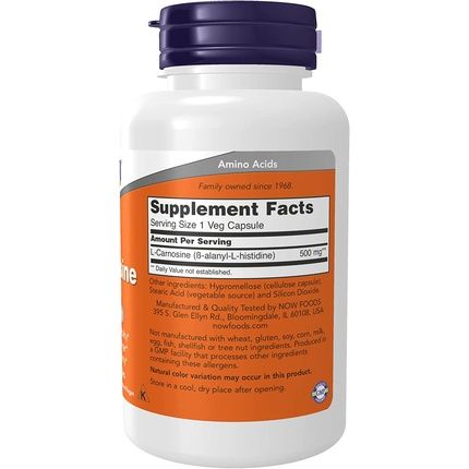 Now Foods L-Carnosine 500Mg 100 Vcaps