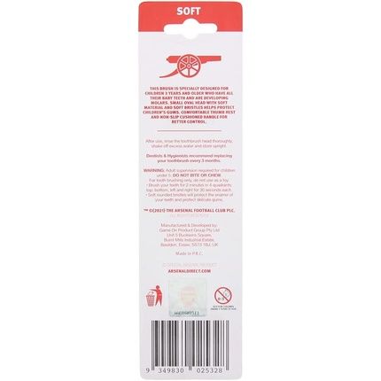 Epl Arsenal Soft Toothbrush - Pack Of 2