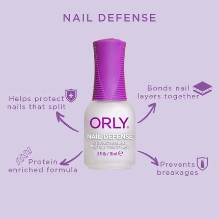 Orly Nail Defense Strengthening Protein Treatment For Splitting And Peeling Nails