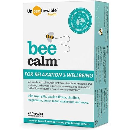 Unbeelievable Health Bee Calm Relaxation And Wellbeing Support Plant Based Gluten Free 20 Count