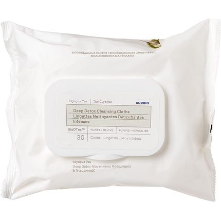 Korres Olympus Tea Detox Cleaning Wipes 30 Wipes