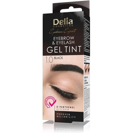 Delia Cosmetics Black Eyebrow & Eyelashes Tint Innovative Formula 15Ml