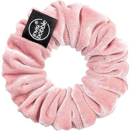 Invisibobble Hair Scrunchie Set Self-Care Kit 1 Scrunchie Velvet Pink 3 Spiral Hair Bobbles Transparent And 3 Matte Pink