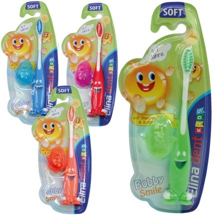 Elina Toothbrush 1Pc Bobby 14Cm With Toy Stand
