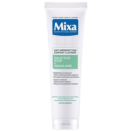 Mixalab Pore Perfect Cleansing Gel For Face Against Imperfections With Salicylic Acid And Squalane 150Ml