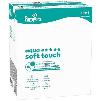 Pampers Wet Wipes Aqua Soft Touch 18X48
