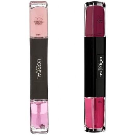 L'Oreal Paris Infallible Gel Nail Polish Duo 05 Irresistible Bonbon + 21 Always A Lady - Pack Of 2