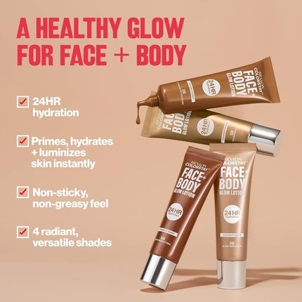 Revlon Colorstay Face & Body Glow Lotion Hydrating Moisturizer 24Hr Hydration