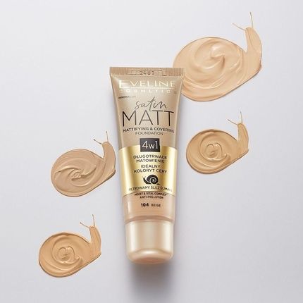 Eveline Cosmetics Satin Matt Foundation With Snail Slime Filtrate - Building - Image 3