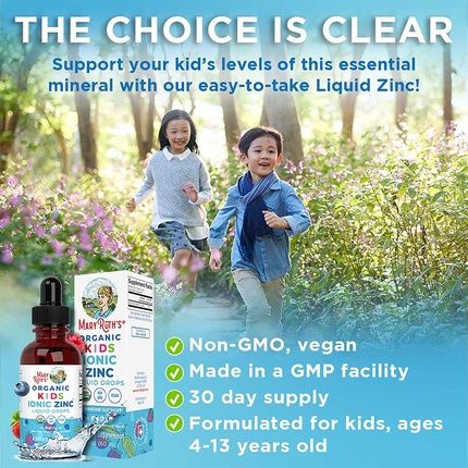Zinc Supplements For Immune Support Liquid Zinc Supplement Ionic Zinc For Kids Ages 4-13 Zinc Sulfate Skin Care Supplement Vegan Non-Gmo Gluten Free 2 Fl Oz Kids Liquid Drops - Image 3