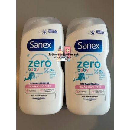 Sanex Zero Baby Fragrance Free Bath Wash Shampoo 450Ml