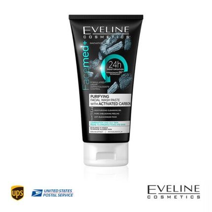 Eveline Facemed+ Purifying Facial Wash Paste With Activated Carbon 150Ml